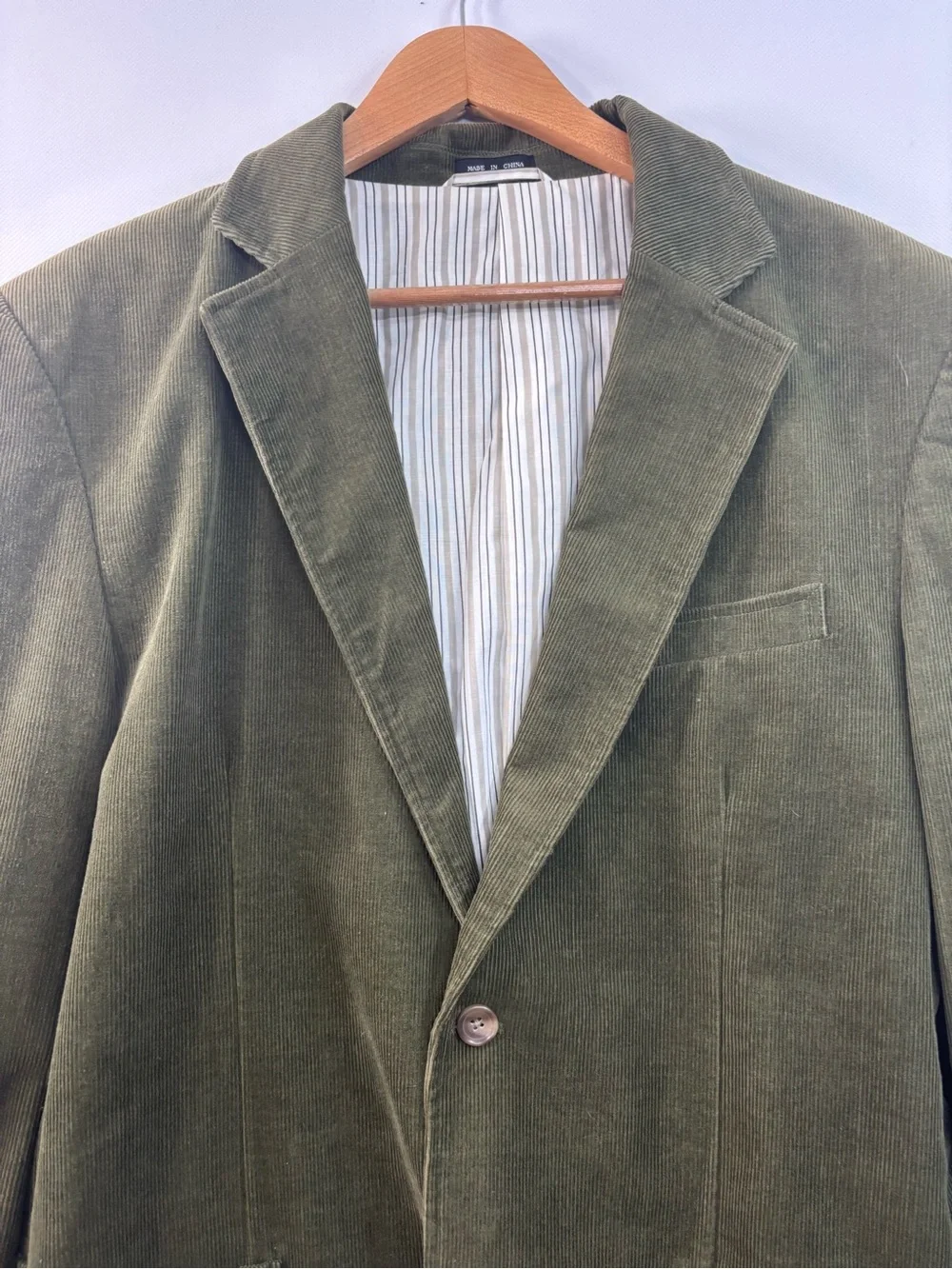 Consensus SportsWear Corduroy Olive Green Sports Coat Men’s Size Large